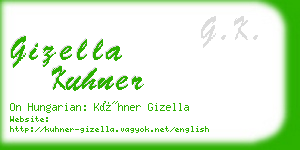 gizella kuhner business card